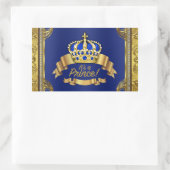 Royal Blue Gold Prince Étiquette bouteille d'eau (Sac)