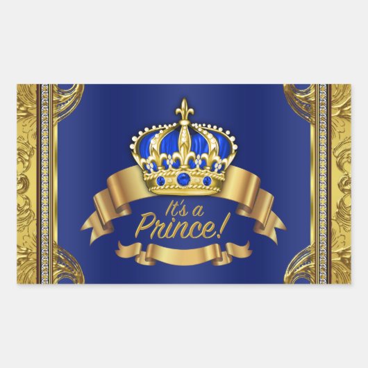 Royal Blue Gold Prince Étiquette bouteille d'eau (Devant)