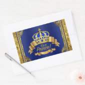 Royal Blue Gold Prince Étiquette bouteille d'eau (Enveloppe)