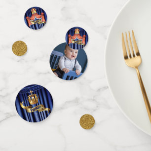 Royal Blue Gold Prince Verjaardag Confetti