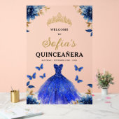 Royal Blue Gold Princess Quinceañera Bienvenue (Mariage)