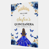 Royal Blue Gold Princess Quinceañera Bienvenue (Angle)