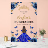 Royal Blue Gold Princess Quinceañera Bienvenue (Mariage)