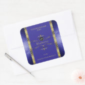 Royal Blue Gold Produit Étiquette Parties scintill (Enveloppe)