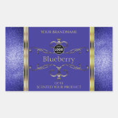 Royal Blue Gold Produit Étiquette Parties scintill (Devant)