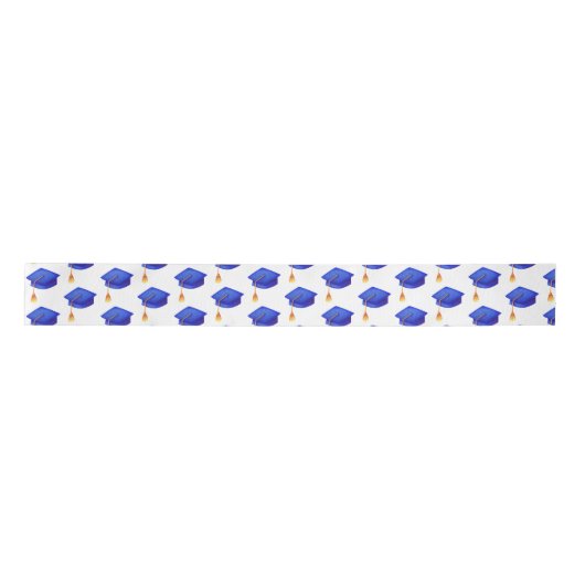 Royal Blue Graduation Cap met Tassels Afstuderen Lint (Voorkant)
