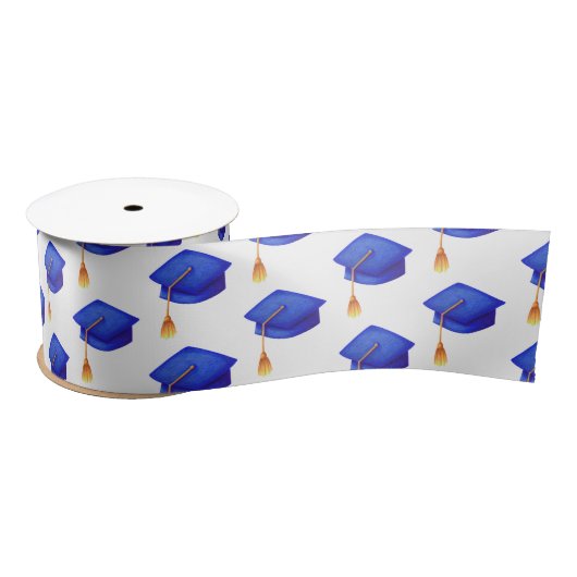 Royal Blue Graduation Cap met Tassels Afstuderen Lint (Spoel)
