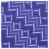 Royal Blue Gray-Blue Silver Navy & White Patterned Stof (Swatch)