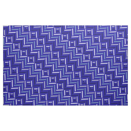 Royal Blue Gray-Blue Silver Navy & White Patterned Stof (Fat Quarter)