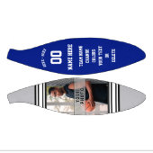 Royal Blue, Grey and White Custom Mini Basketball Basketbal (Panelen)