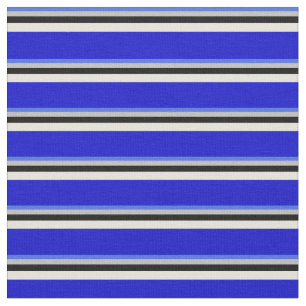 Royal Blue, Grey, Black, Beige & Blue, gekleurd Stof