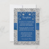 Royal Blue, Grey Love Hearts Carte de réception (Dos)