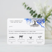 Royal Blue Heart Leaf Tree Mason Jar Menu Choix (Debout devant)