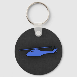 Royal Blue Helikopter Sleutelhanger