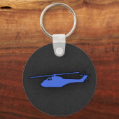 Royal Blue Helikopter Sleutelhanger (Voorkant)