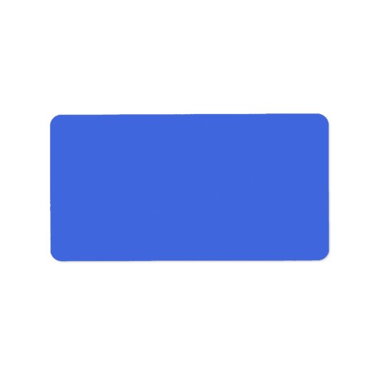 Royal Blue hex code 4169E1 Etiket (Voorkant)