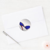 Royal Blue High Heel Shoe Stickers (Envelop)