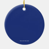 Royal Blue High School Afstuderen kerst Keramisch Ornament (Achterkant)