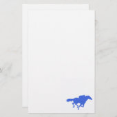 Royal Blue Horse Racing Briefpapier (Voorkant / Achterkant)