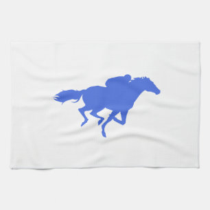 Royal Blue Horse Racing Theedoek