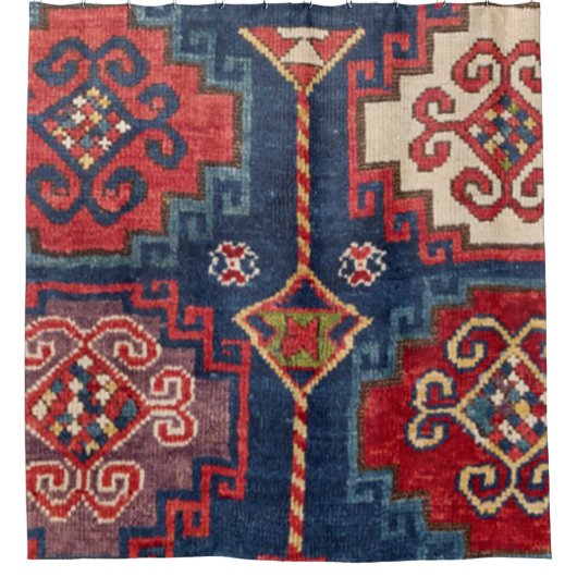 Royal Blue Kazak El Paso Vibes  Douchegordijn (Voorkant)