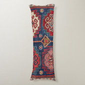 Royal Blue Kazak El Paso Vibes Lichaamskussen (Voorkant Verticaal)