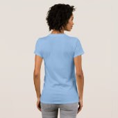 Royal Blue Keep Calm en Jouw tekst T-shirt (Achterkant volledig)