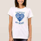 Royal Blue Lacrosse Mon Coeur T-shirt (Devant)