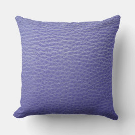Royal Blue Leather look Print Pillow Kussen