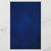 Royal Blue Lilac Purple Floral Menu Mariage (Dos)