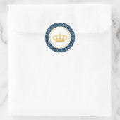 Royal Blue Little Prince Crown Sticker (Tas)