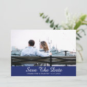 Royal Blue Mariage Photo Enregistrer Les Cartes De (Debout devant)