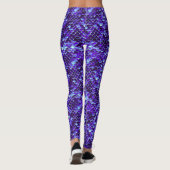 Royal Blue Mermaid Scale Poisson Leggings Pantalon (Dos)