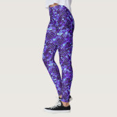 Royal Blue Mermaid Scale Poisson Leggings Pantalon (Gauche)