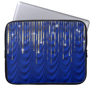 Royal Blue met Gold Dverkrachting Luxury Laptop Sleeve