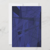 Royal Blue Modern Geometry Wedding Invitations (Dos)