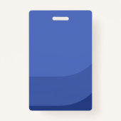 Royal Blue Modern & Minimal Press Pass Photo ID Badge (Achterkant)