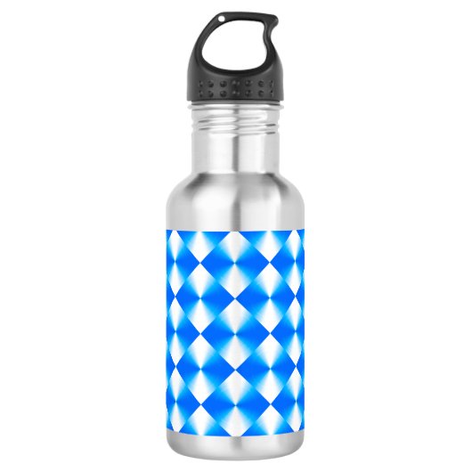 Royal Blue Modern Trendy Pattern Waterfles (Voorkant)