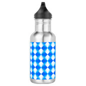 Royal Blue Modern Trendy Pattern Waterfles (Rechts)