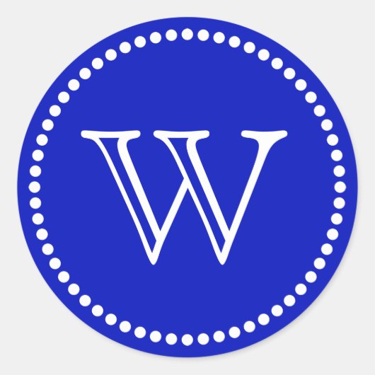 Royal Blue Monogram Envelope zegels voor pleisters (Voorkant)