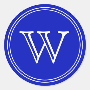 Royal Blue Monogram Envelope zegels voor pleisters