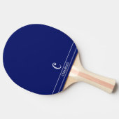 Royal Blue Monogrammed Ping Pong Paddle Tafeltennisbatje (Zijkant)