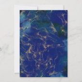 Royal Blue Nikah Faire-part de mariage musulman is (Dos)