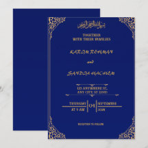 Royal Blue Nikah islamitische islamitische bruilof