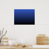 Royal Blue Ombre Poster (Keuken)