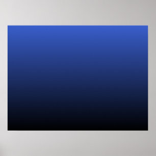 Royal Blue Ombre Poster