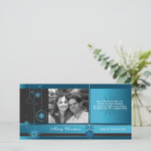 Royal - Blue ornement carte photo de Noël de Noël (Debout devant)