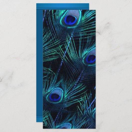 Royal Blue Paarse Pauw Trouwprogramma's Programma (Voorkant / Achterkant)