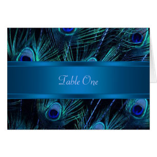 Royal Blue Paarse Peacock Feathers Wedding