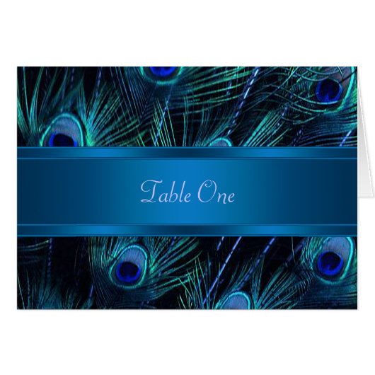 Royal Blue Paarse Peacock Feathers Wedding (Voorkant Horizontaal)